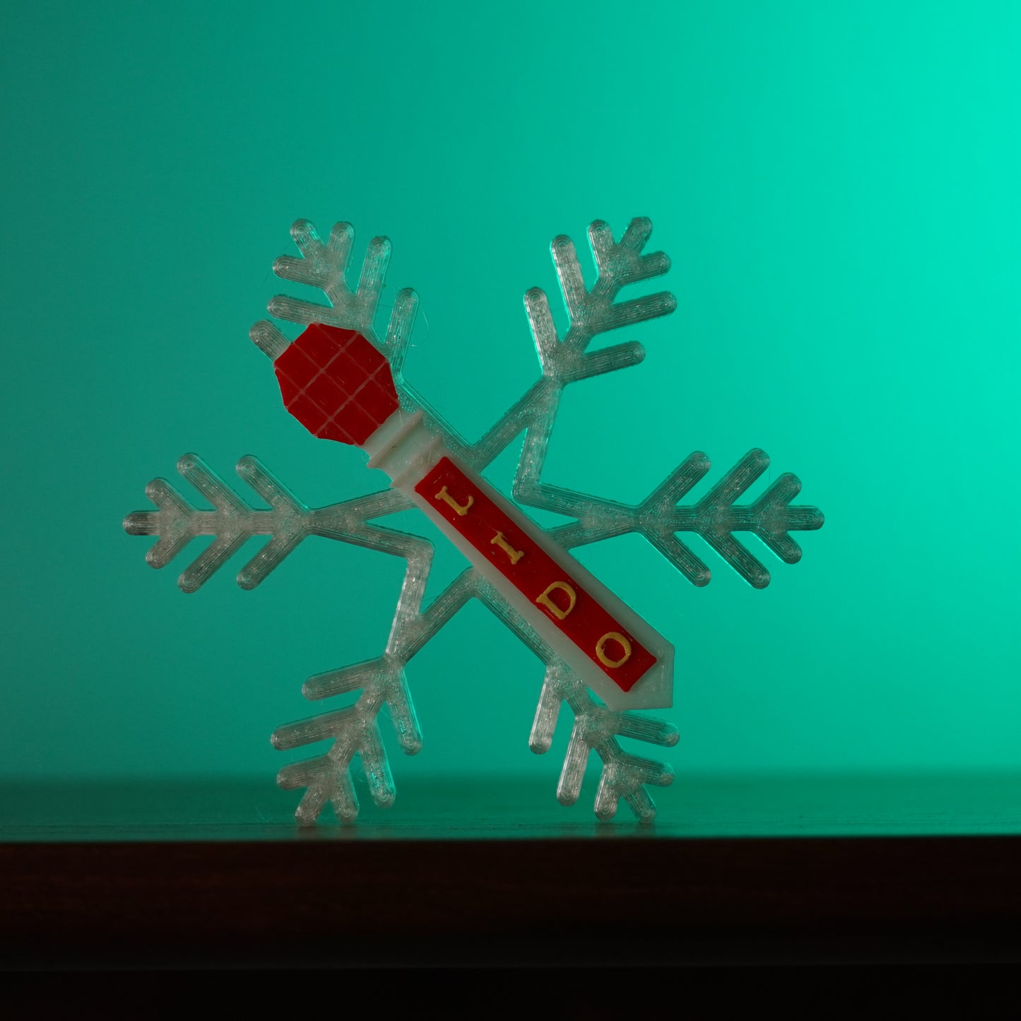 Margate Lido in a Snowflake Christmas Bauble