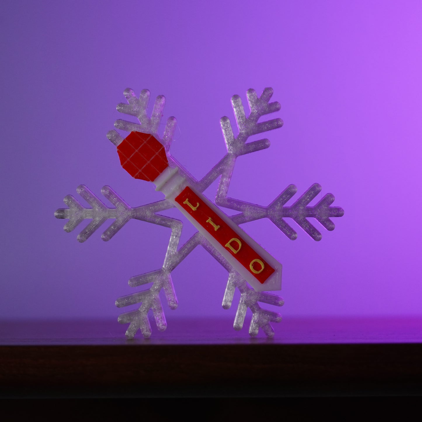 Margate Lido in a Snowflake Christmas Bauble