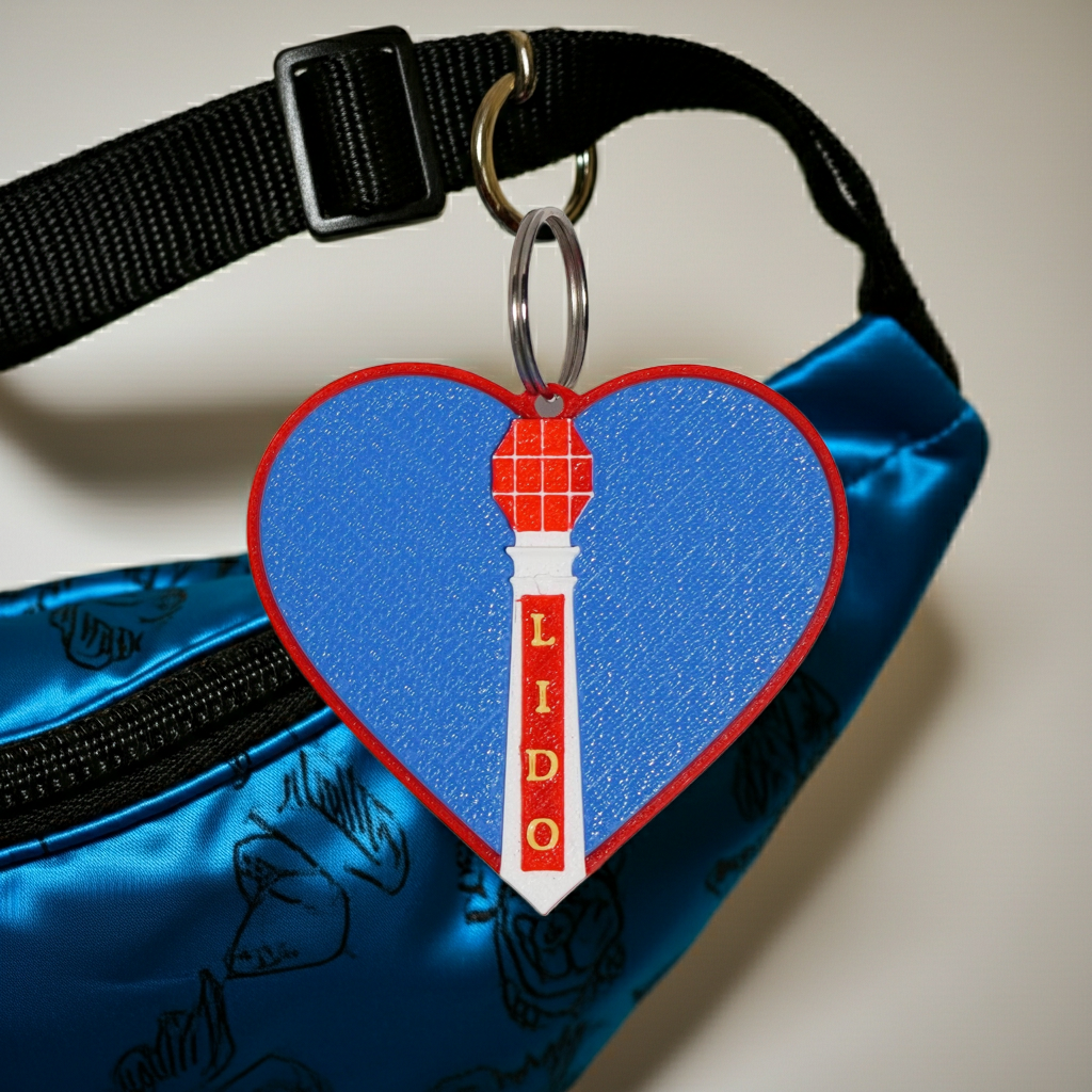 Margate Lido in a Heart Keyring Charm