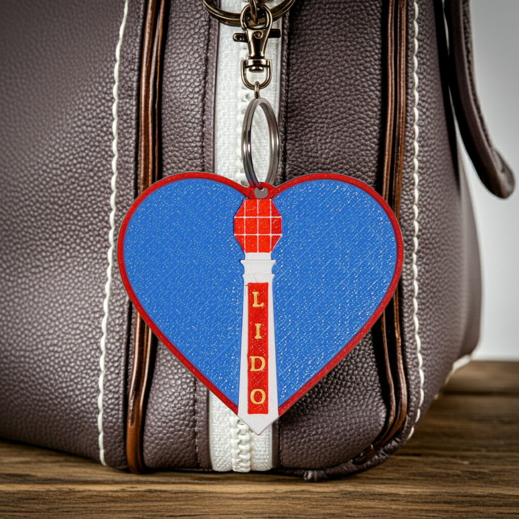 Margate Lido in a Heart Keyring Charm