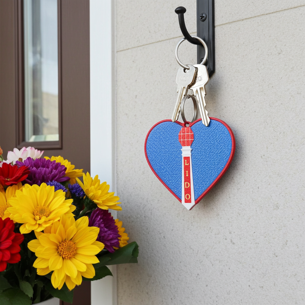 Margate Lido in a Heart Keyring Charm