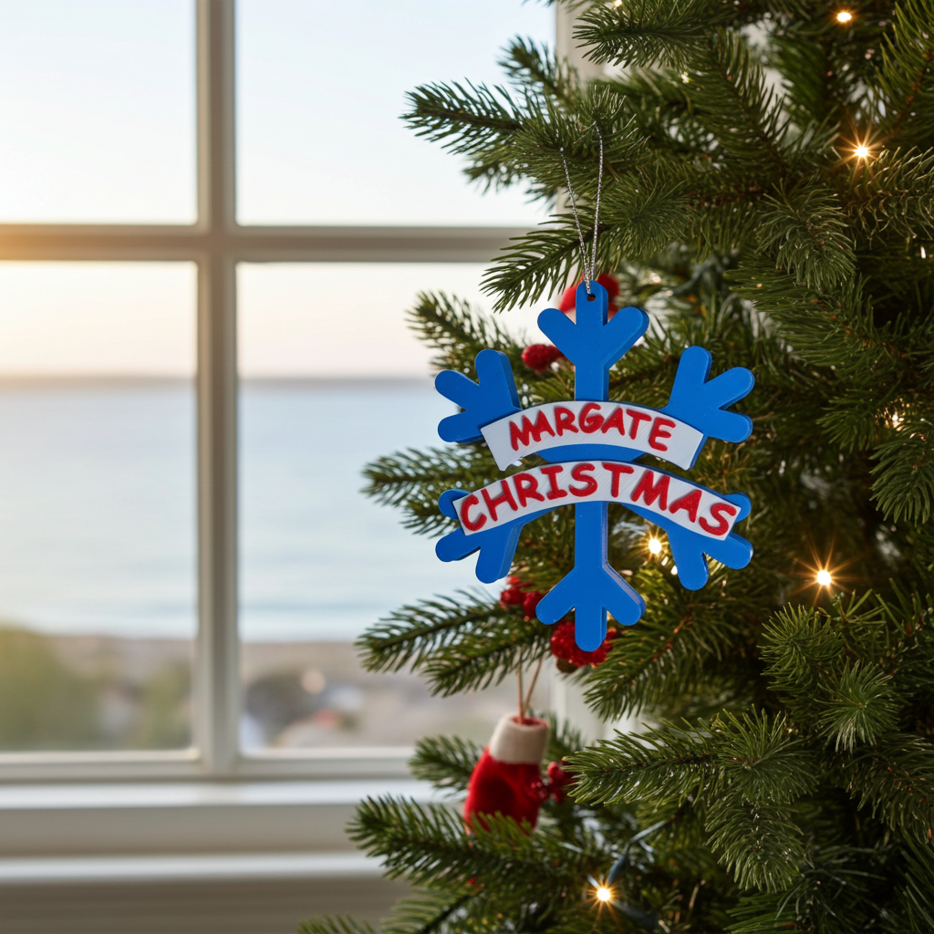 Margate Lido Tree Topper & Bauble Six Pack for your tree